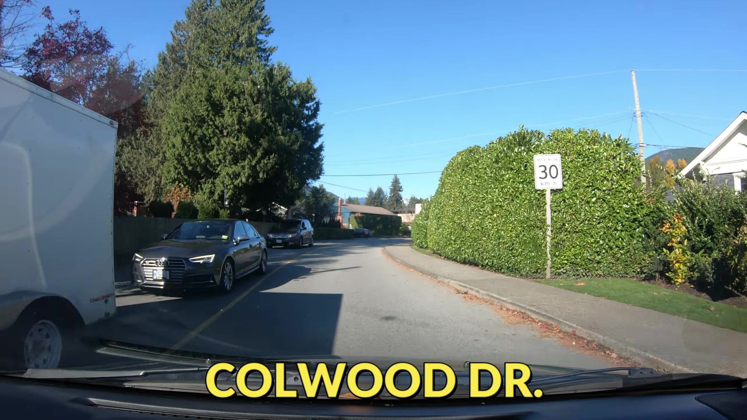 A real junction from a North Vancouver road test practice video